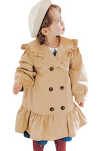 Khaki Loose Mid-Length Trench Coat