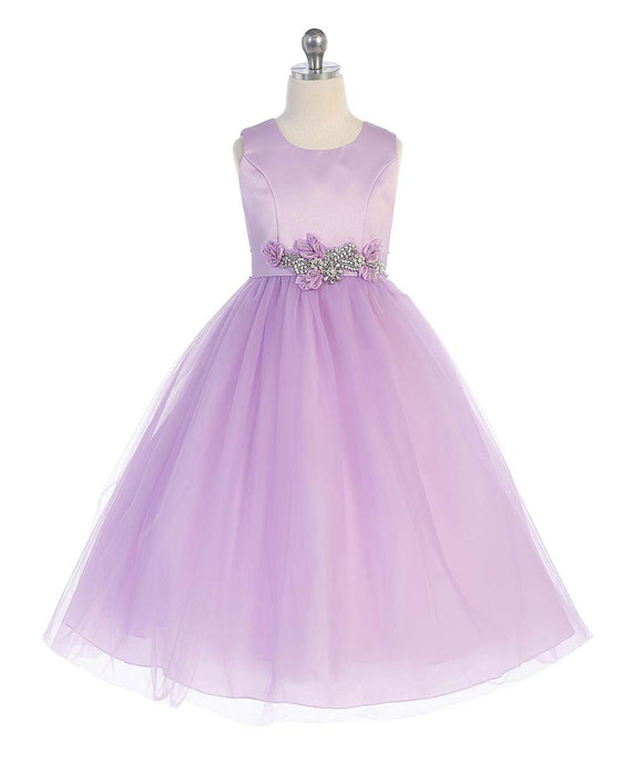 Lavender Satin Tulle Princess Party Dress