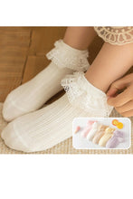 White Girls Mesh Lace Socks