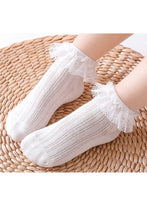 White Girls Mesh Lace Socks