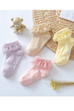Pink Girls Mesh Lace Socks