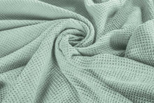 Light Green Cotton Thermal Waffle Blanket King Size