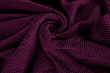 Plum Cotton Thermal Waffle Blanket King Size