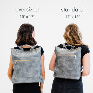 Charcoal Reese Trendy Convertible Backpack Shoulder Handbag