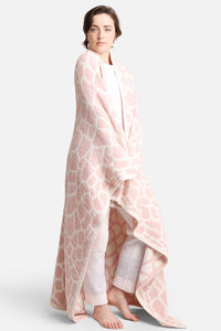 Pink Giraffe Print Luxury Soft Throw Blanket
