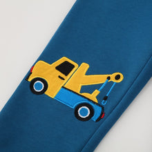 Blue Boy's Automobile Print Sweatpants