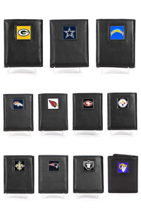 Broncos NFL Leather Tri-Fold Wallet