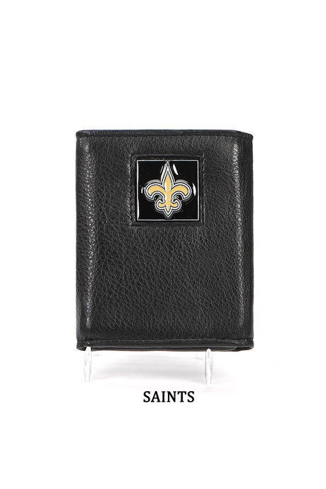 Saints NFL Leather Tri-Fold Wallet
