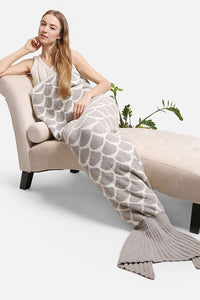 Gray Luxury Super Soft Mermaid Tail Blanket