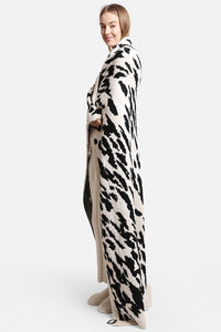 Beige Cheetah Print Luxury Soft Throw Blanket