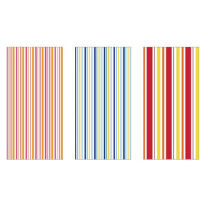 Assorted Stripe Microfiber Beach Towel Pack of 6