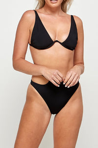 Black Karter Underwire cutout Bikini Set