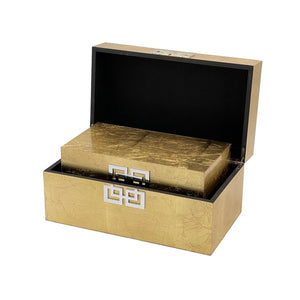 Golden Jewelry Storage Box - Set of 2