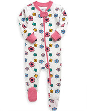 White Candy Flower Baby Footie