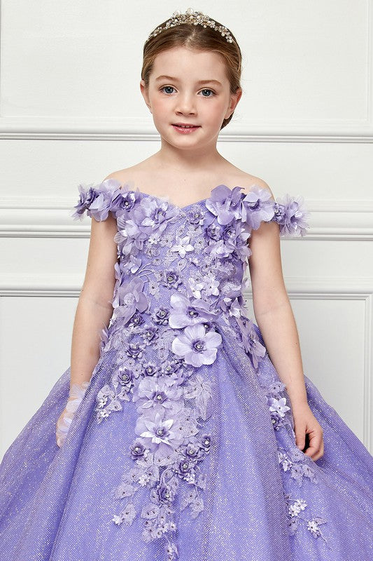 Lilac 3D Floral Off Shoulder Mini Quince Dress with Cape Aquarius Brand Lilac 3D Floral Off Shoulder Mini Quince Dress with Cape Aquarius Brand