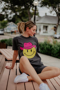 Pepper Cowboy Happy Face S/S Graphic Tee