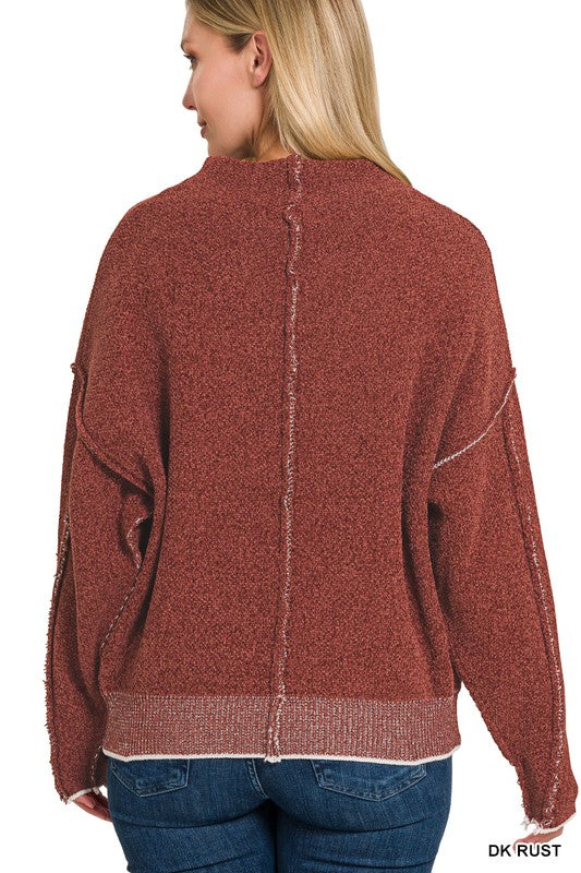 Rust hotsell chenille sweater