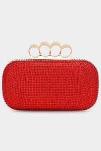Red Bling Rectangle Evening Clutch