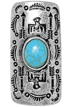 Turquoise Western Aztec Thunderbird Arrow Bar Gemstone Ring