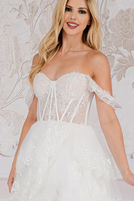 mesh corset top dress CHOSMO Women's Formal Sparkly Elegant Party Dress, Birthday Outfit, Romantic Heavy Embellished Sequin Backless Patchwork Mesh Corset Top Dress Wedding
