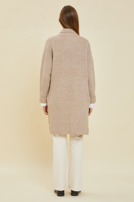 Chunky Cardigan Set - Natural Taupe main image 1