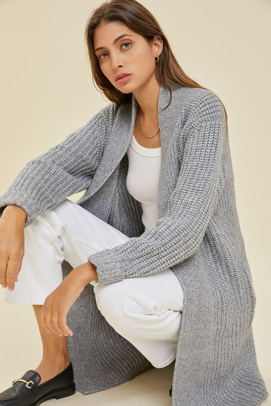 トップス Hug knit cardigan lightgrey ANDMARY Hug knit cardigan