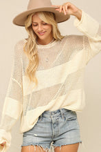 Ivory A Lightweight Ease To A Mixed Stitch Sweater
