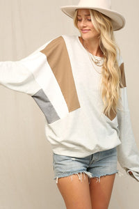 Oatmeal An Oversized French Terry Pullover