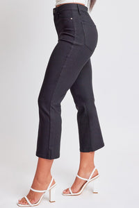 Black Junior Hyperstretch Cropped Kick Flare Pants