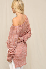 Clay Illusion V Front Pointelle Sweater