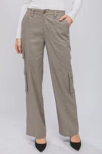 Greystone Linen Parachute Pants With Side Pockets