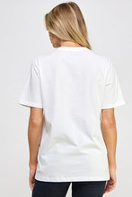White Rhinestone N Bid Graphic T Shirt