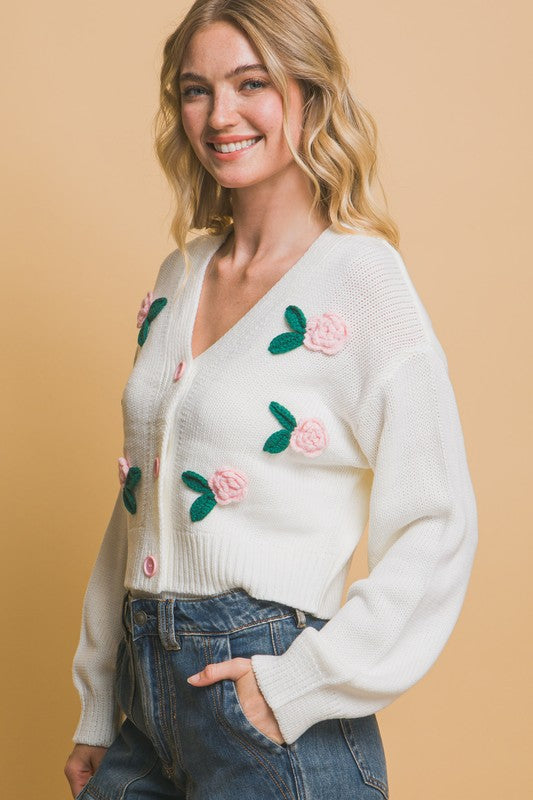 トップス MASU 24aw ANGEL EMBROIDERED CARDIGAN MASU(エムエーエスユー)のANGEL EMBROIDERED CARDIGAN MOCHAの