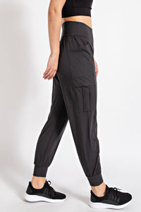 Graphite Grey Plus Size Butter Jogger With Side Pockets