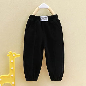 Black Toddler Baby Boy Pull On Cargo Pants Overall Chino Trousers Athletic Jogger Sweatpants
