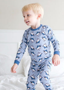 Blue King Shark Pajama Set