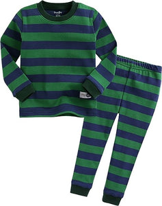 Navygreen Kids Colorful Striped Pajamas Set