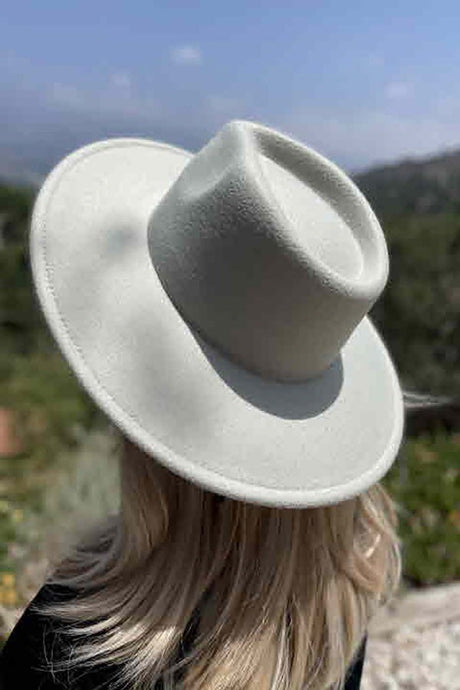 Mint Flat Brim Fedora Fashion Hat For Kids