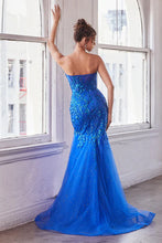 Royal Strapless Embellished Mermaid Gown