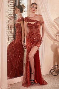Sienna Strapless Sequin Gown With Removable Sash
