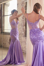 Lavender Glitter & Lace Mermaid Gown