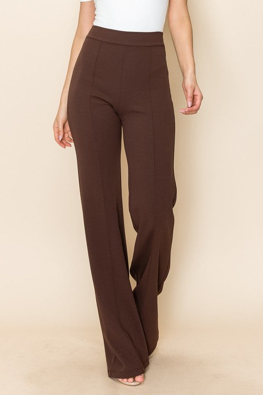 Dark Brown The Most Popular High Waisted Dress Pants – Aquarius Brand