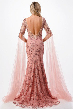 tight fitted mermaid prom dresses DQ 4118 Size 10 Rose Gold Long Sheer Sequin Mermaid Prom Dress Pageant Gown V Neck Crystal Belt
