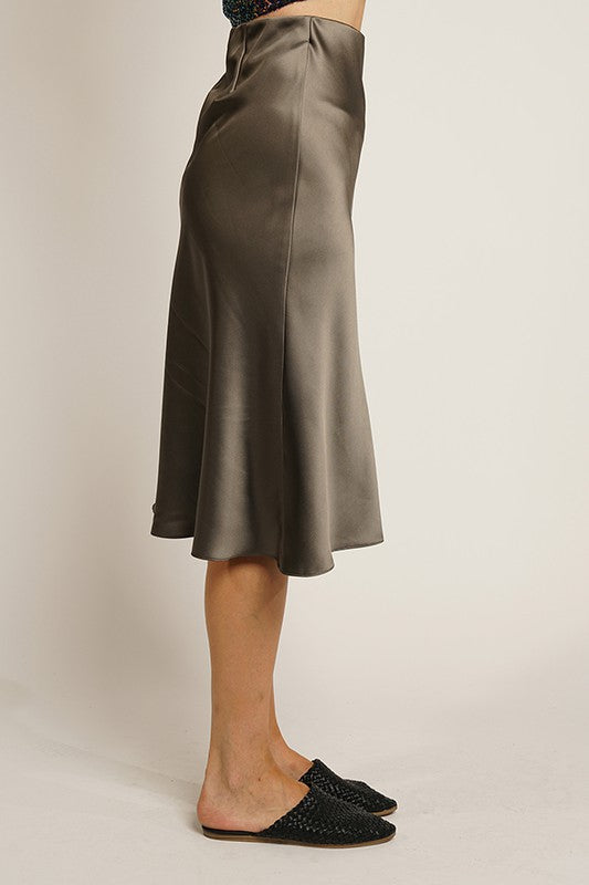 Satin Midi Mermaid Skirt