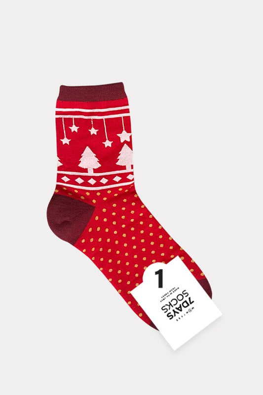 Red Holiday Collection - Christmas Tree Farm(10pairs)