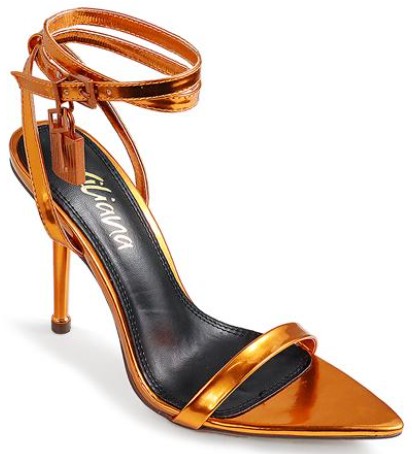 Metallic Orange High Heel Dress Shoes Aquarius Brand Metallic Orange High Heel Dress Shoes Aquarius Brand