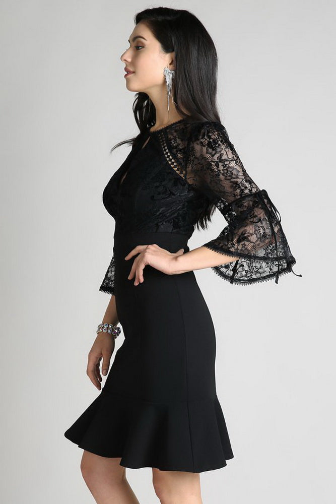 Black Velvet Burnout Twofer Dress – Aquarius Brand
