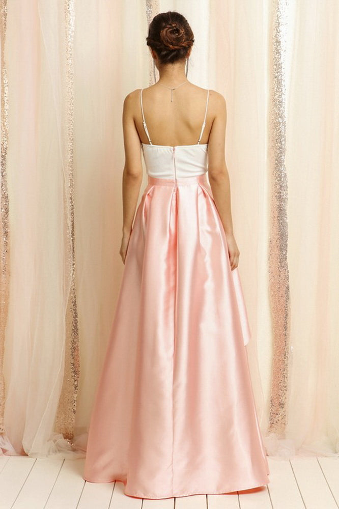 Flower Embroidered Bodice Top Layered Gown Dress  Aquarius Brand