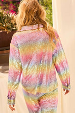 Multi Rainbow Sequin Blouse