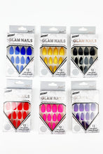Black Matte Color Short Coffin Shaped Press On Fake Nail/Hot Pink